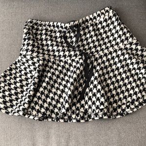 Zara houndstooth mini skirt